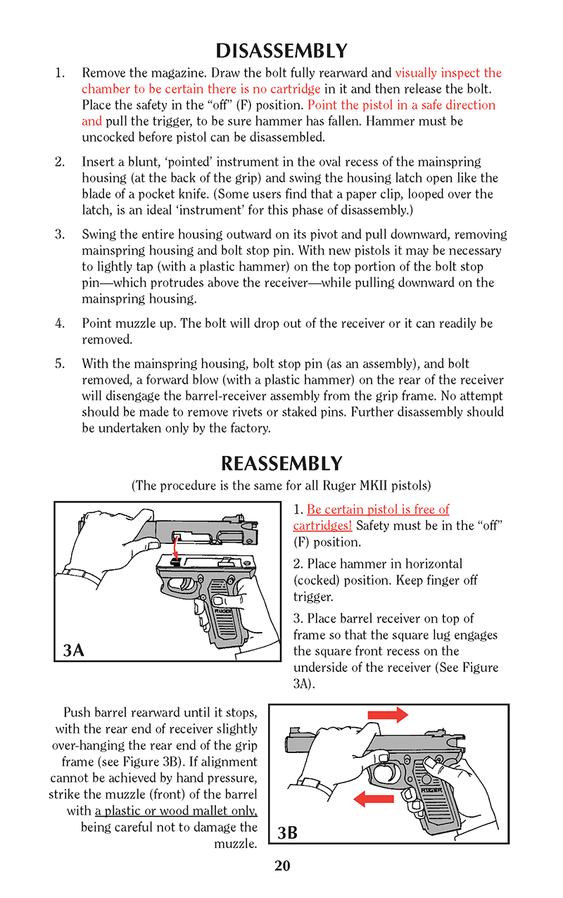 Ruger Mk II manual, page 19